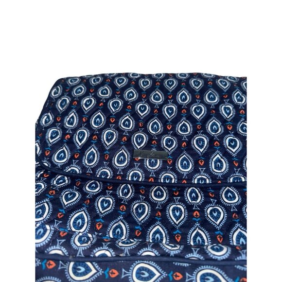 Vera Bradley Convertible Mailbag Backpack Marrakesh Motifs Navy Blue Print - Picture 2 of 7